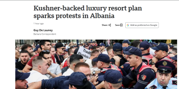 Protesta për Zvërnecin tërheq edhe vëmendjen e BBC: Njerëzit të zemëruar për projektin, ‘deja vu’ për Kushner