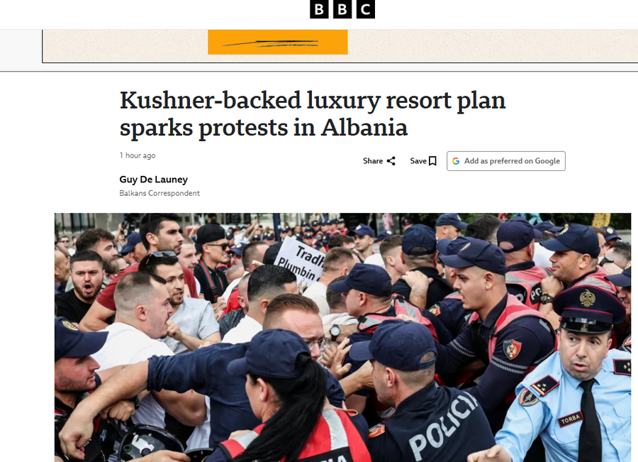 Protesta për Zvërnecin tërheq edhe vëmendjen e BBC: Njerëzit të zemëruar për projektin, ‘deja vu’ për Kushner