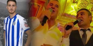 VIDEO/ Refik Halili ia merr këngës në fejesën e të birit, ish-lojtari i Tiranës i jep fund beqarisë